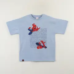 MARVEL - Polera Manga Corta Niño Azul Spiderman Jump