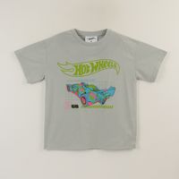 Polera Manga Corta Niño Gris Logo