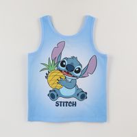 Polera Sin Manga Niña Azul Lilo & Stitch