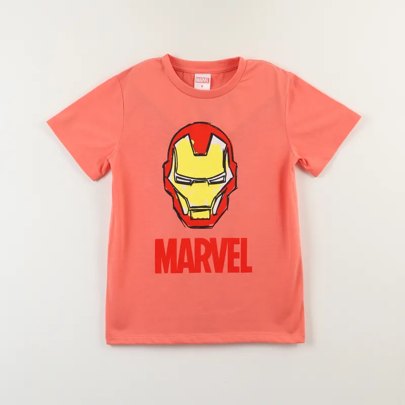 MARVEL - Polera Manga Corta Niño Rojo Iron Man Avengers Marvel