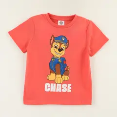PAW PATROL - Polera Manga Corta Niño Rojo Chase Pose