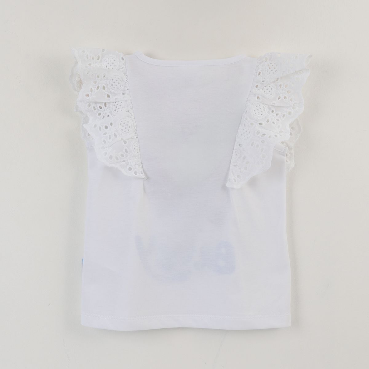 BLUEY - Polera Sin Manga Niña Blanco Vuelos Cake Bluey