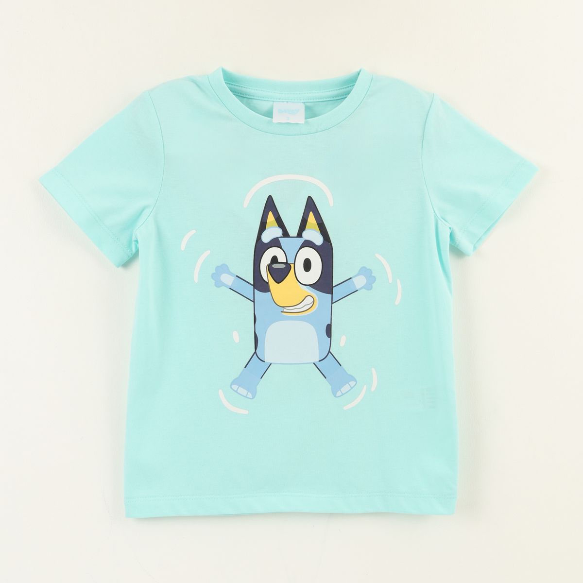 BLUEY - Polera Manga Corta Niño Turquesa Jump Bluey