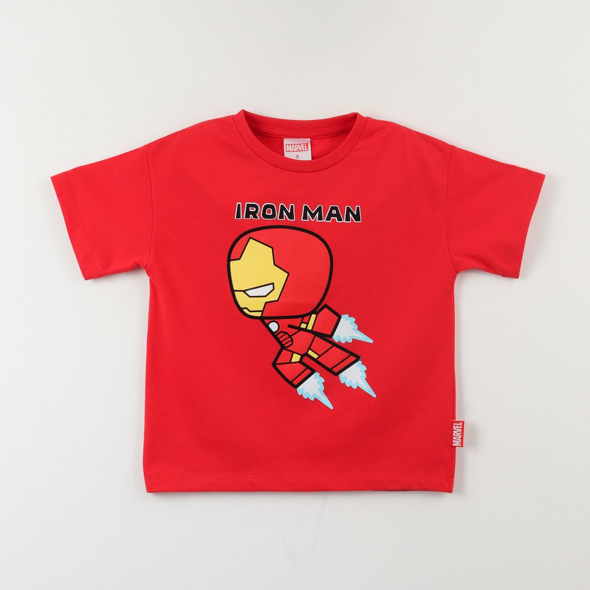 MARVEL - Polera Manga Corta Niño Rojo Iron Man Spidey Marvel