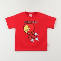 Polera Manga Corta Niño Rojo Iron Man Spidey