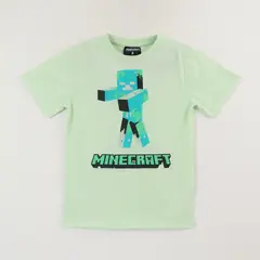 MINECRAFT - Polera Manga Corta Niño Verde Drowned