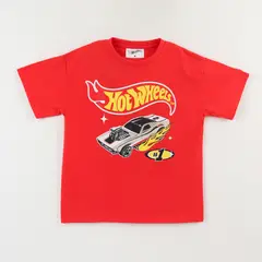 HOT WHEELS - Polera Manga Corta Niño Rojo Logo