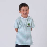 Polera Manga Corta Niño Verde Rayas Creeper