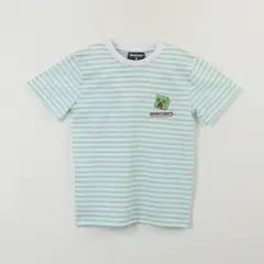 MINECRAFT - Polera Manga Corta Niño Verde Rayas Creeper
