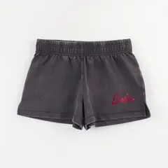 BARBIE - Short Cordón Niña Negro Bolsillo Trasero Logo