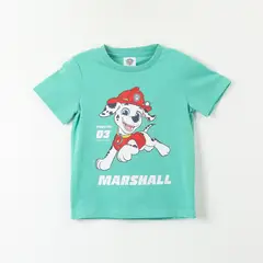 PAW PATROL - Polera Manga Corta Niño Turquesa Marshal Fire Up