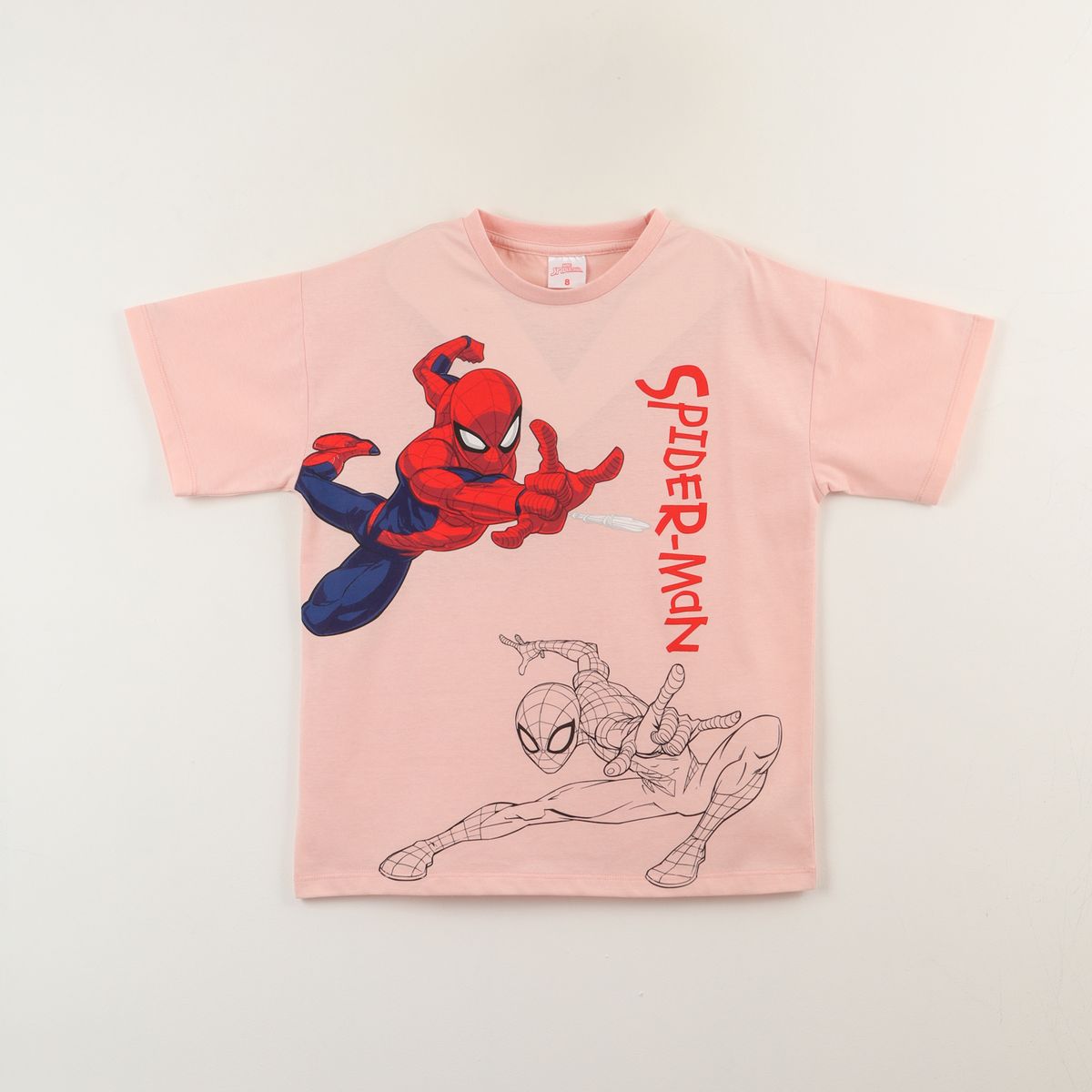 MARVEL - Polera Manga Corta Niño Damasco Spiderman Jump Marvel