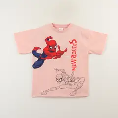 MARVEL - Polera Manga Corta Niño Damasco Spiderman Jump