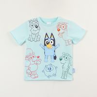 Polera Manga Corta Niño Celeste Friends
