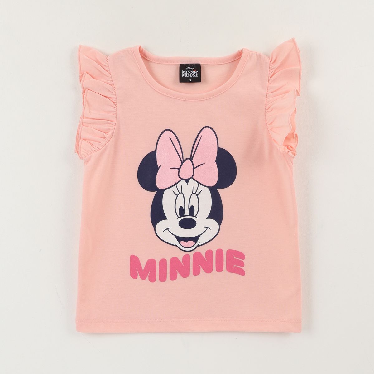 DISNEY - Polera Sin Manga Niña Damasco Minnie Mouse Disney