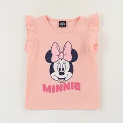 DISNEY - Polera Sin Manga Niña Damasco Minnie Mouse