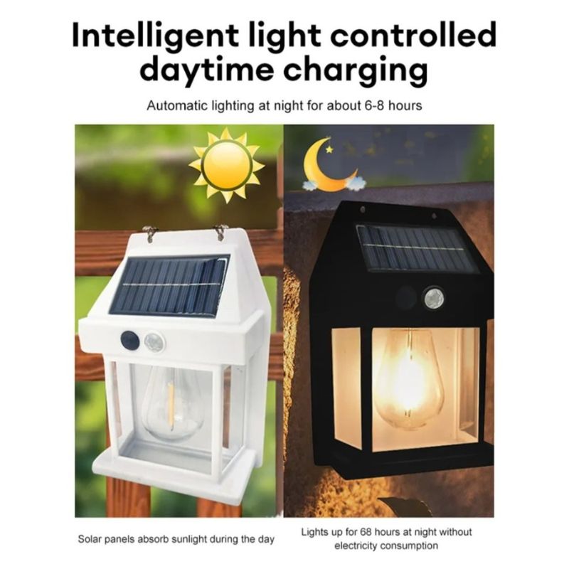 GENERICO - LAMPARA SOLAR AMPOLLETA CON SENSOR DE MOVIMIENTO