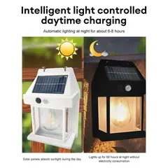 GENERICO - LAMPARA SOLAR AMPOLLETA CON SENSOR DE MOVIMIENTO