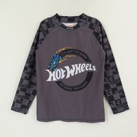 Polera UV Manga Larga Niño Negro Logo