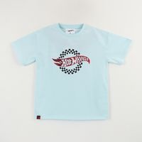 Polera Manga Corta Niño Celeste Logo