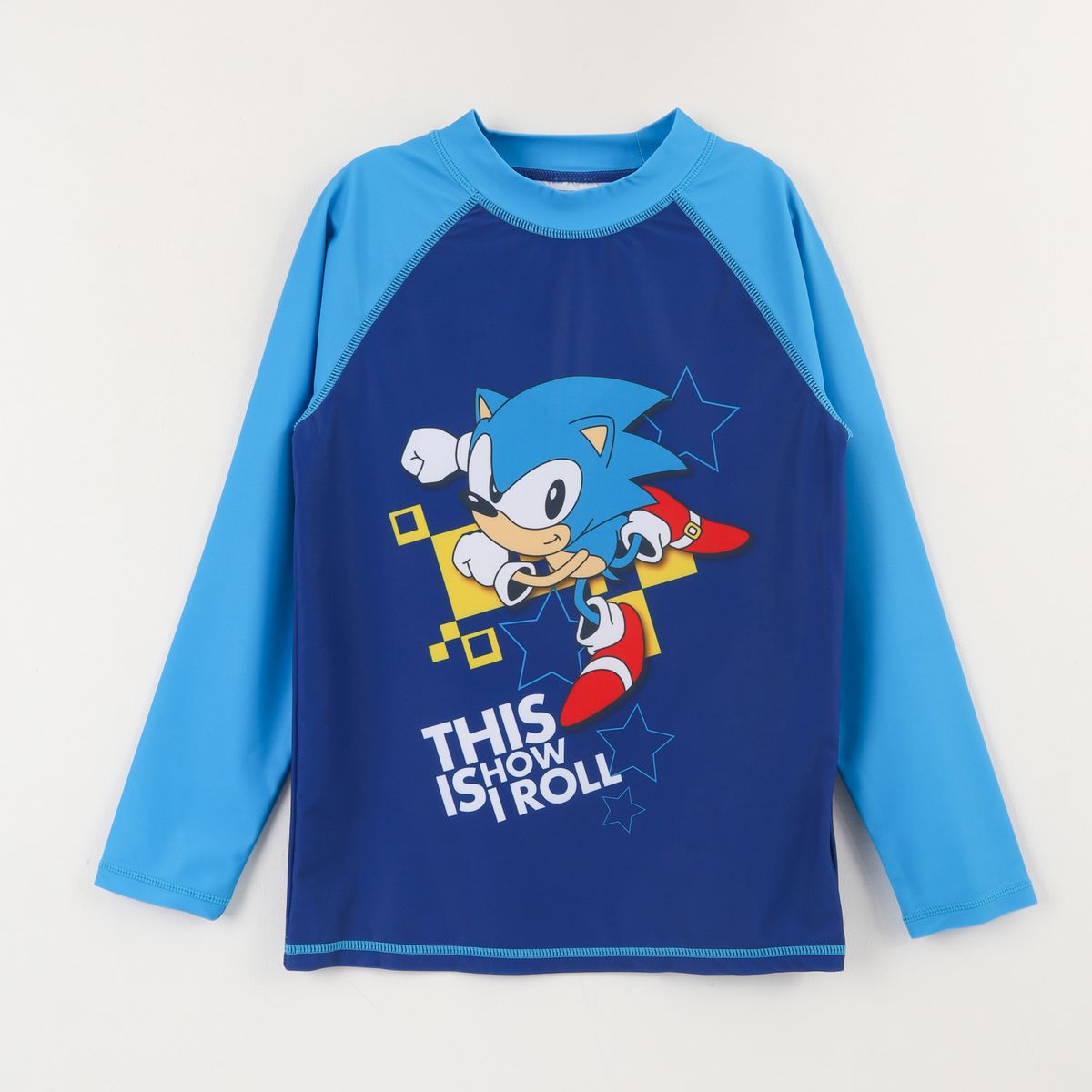 SONIC - Polera UV Manga Larga Niño Azul This Is How We Roll Sonic