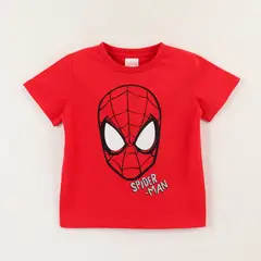 MARVEL - Polera Manga Corta Niño Rojo Spiderman Face