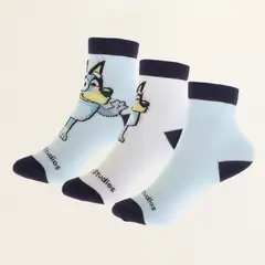 BLUEY - Tripack Calcetines Niño Celeste Personaje