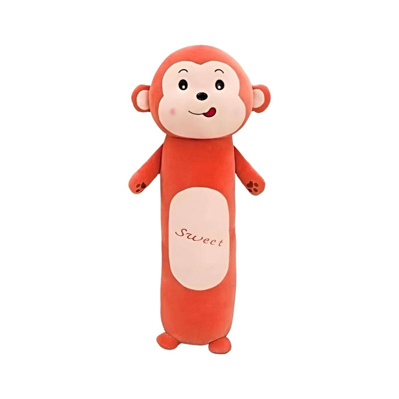 GENERICO - PELUCHE NIÑA NIÑO COJIN MONO CAFE