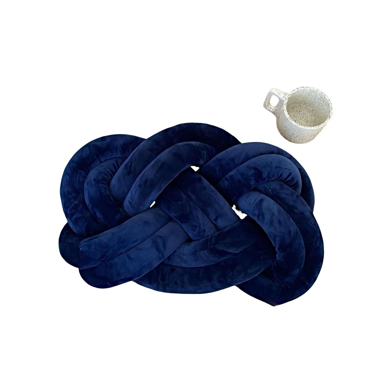 GENERICO - COJIN ELEGANTE NUDO GRANDE AZUL 45 CM