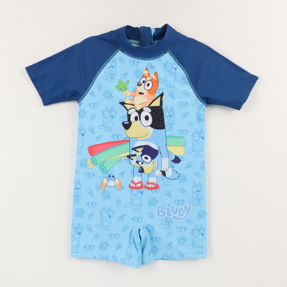 BLUEY - Traje de Baño Manga Corta Niño Azul Bluey & Friends Bluey