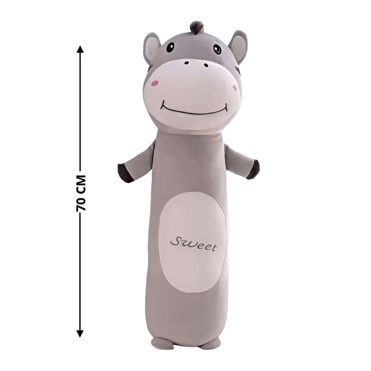 GENERICO - COJIN PELUCHE CABALLO GRIS.