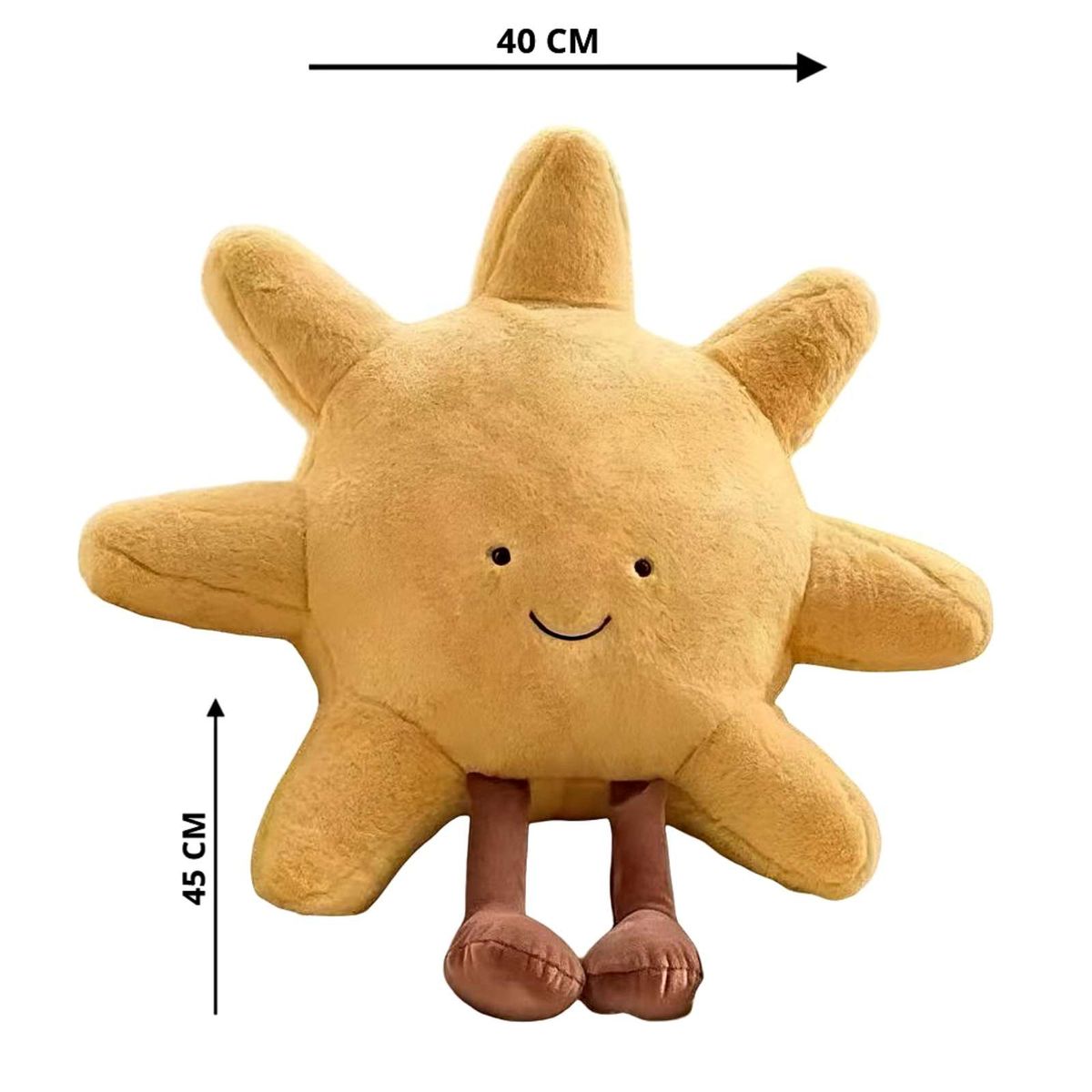 GENERICO - COJIN PELUCHE SOL AMARILLO