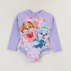 PAW PATROL - Traje de Baño Niña Lila Skye & Everest