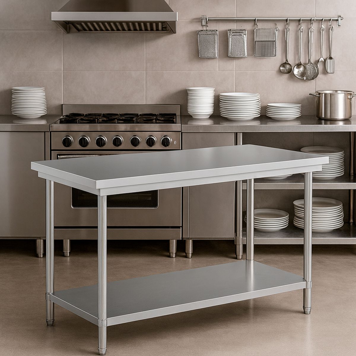 JOYTEK - Mesón de Cocina Joytek Acero Inoxidable 120x60x85 cm