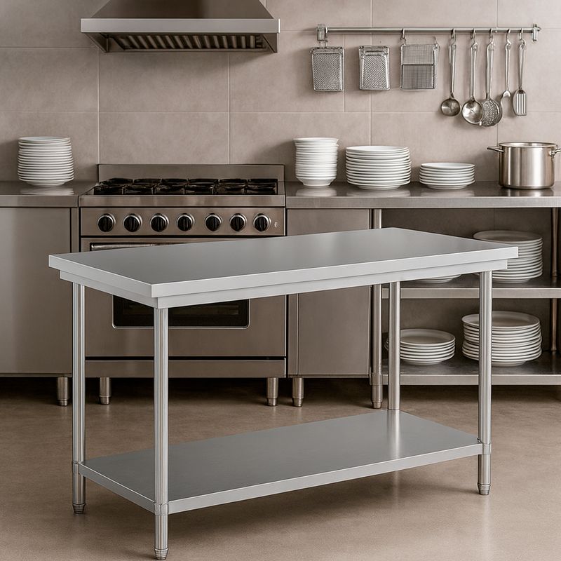 JOYTEK - Mesón de Cocina Joytek Acero Inoxidable 120x60x85 cm