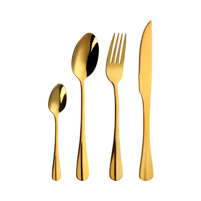 KITCHENWARE - SET DE CUBIERTOS 24 PIEZAS ACERO INOXIDABLE CAPRI GOLD