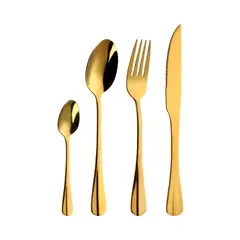 KITCHENWARE - SET DE CUBIERTOS 24 PIEZAS ACERO INOXIDABLE CAPRI GOLD