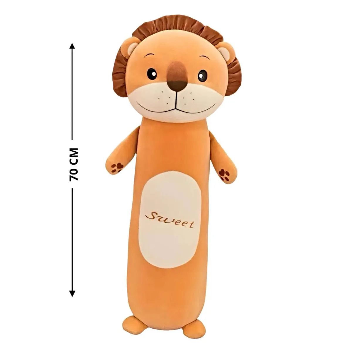 GENERICO - PELUCHE NIÑA NIÑO COJIN LEON AMARILLO