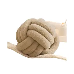 GENERICO - COJIN ELEGANTE NUDO BEIGE 22 CM