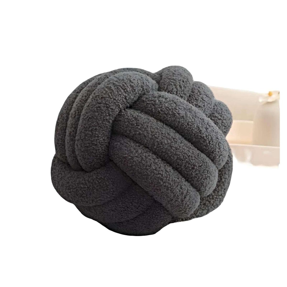 GENERICO - COJIN ELEGANTE NUDO GRIS 22 CM