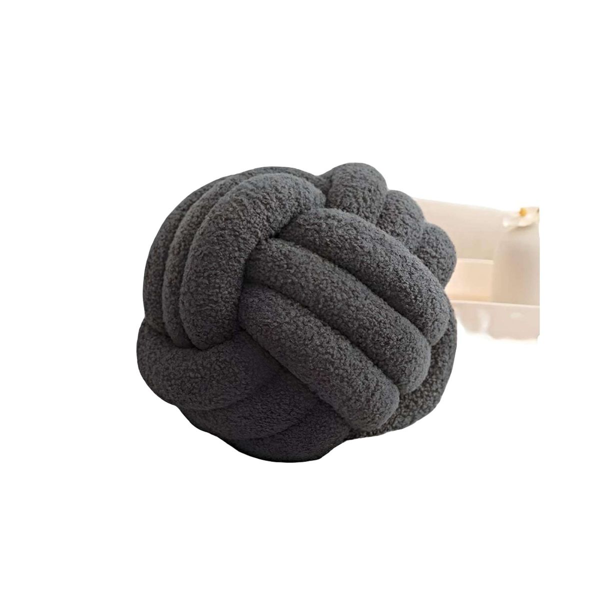 GENERICO - COJIN ELEGANTE NUDO GRIS 22 CM