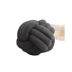 GENERICO - COJIN ELEGANTE NUDO GRIS 22 CM