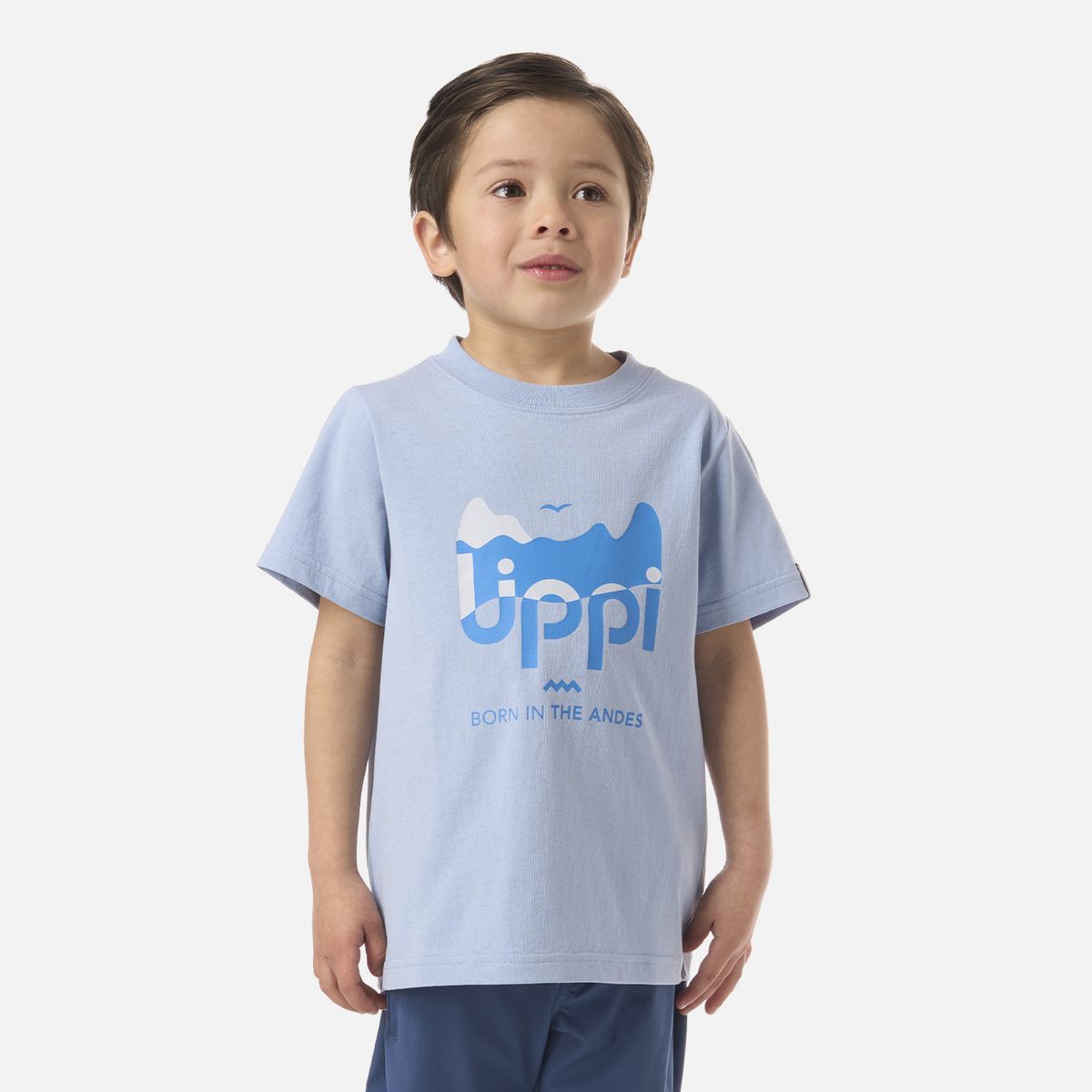 LIPPI - Polera Niño Logo Lippi T-shirt Celeste Oscuro Lippi