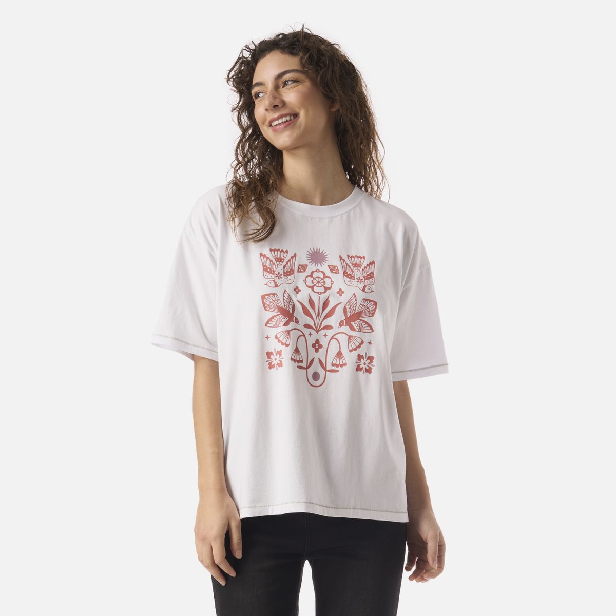 HAKA HONU - Polera Mujer Gorrion Blanco Haka Honu