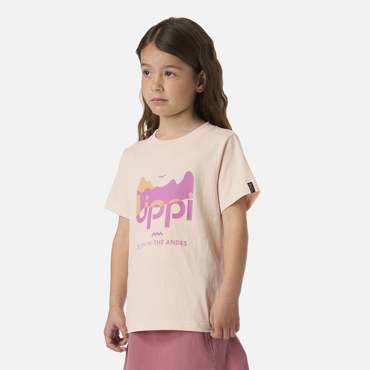 LIPPI - Polera Niña Logo Lippi T-shirt Damasco Lippi