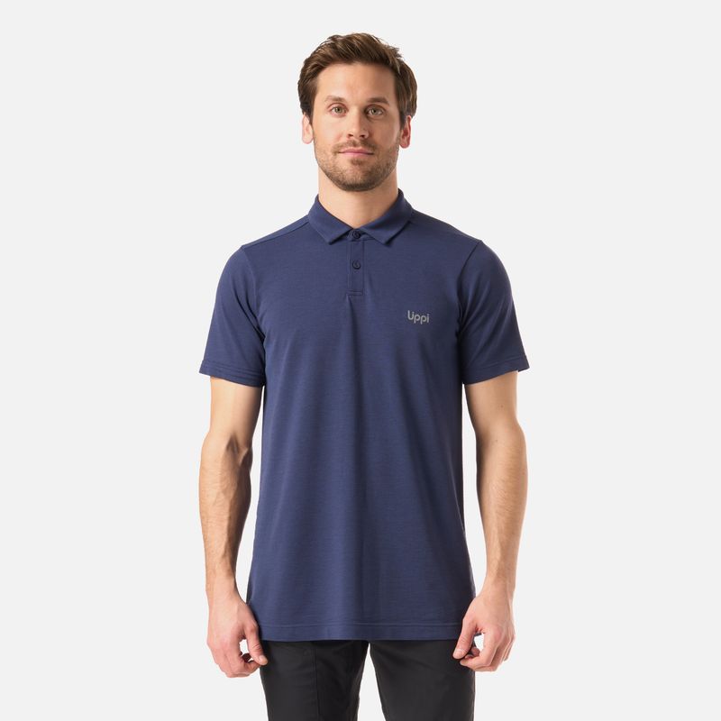 LIPPI - Polera Hombre B-Classic Seamless Polo Azul Oscuro Lippi