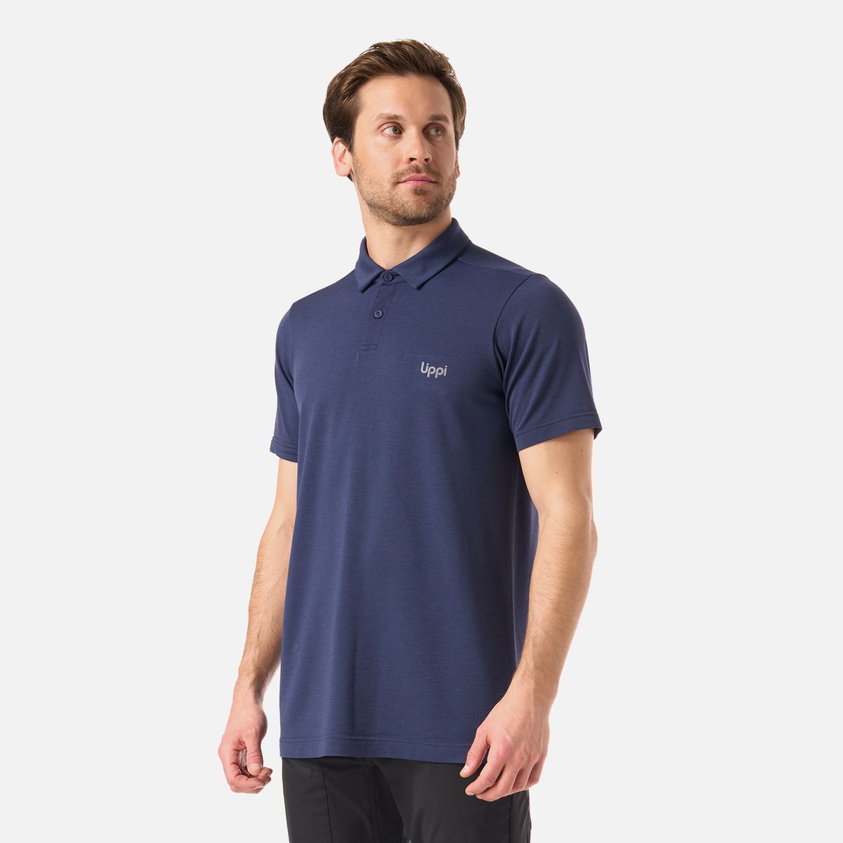 LIPPI - Polera Hombre B-Classic Seamless Polo Azul Oscuro Lippi