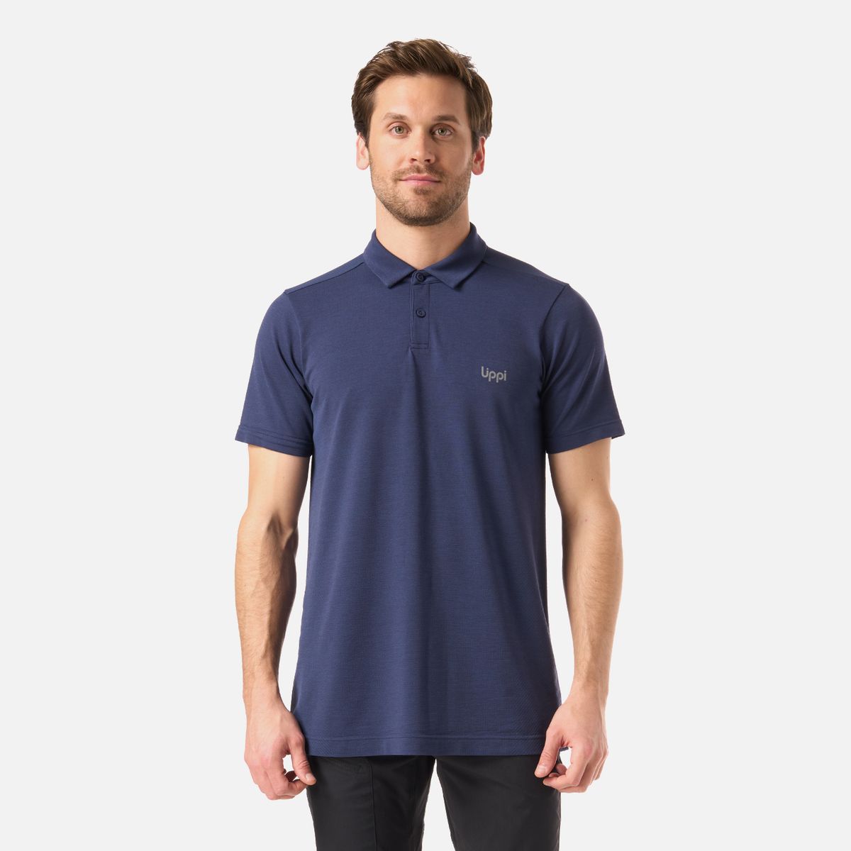 LIPPI - Polera Hombre B-Classic Seamless Polo Azul Oscuro Lippi