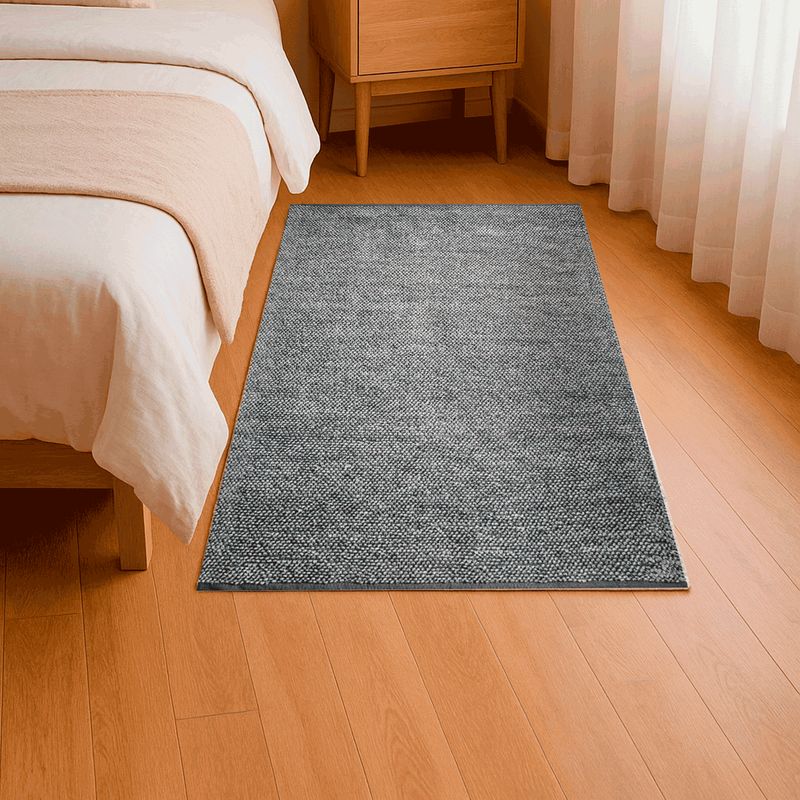 BAZHARS - Bajada de Cama 80x120 cm 100% PET Reciclado Carvin Grey Bazhars