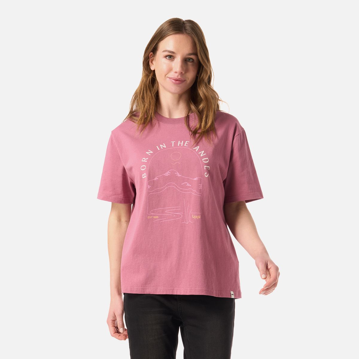 LIPPI - Polera Mujer Logo Lippi T-shirt Rosa Oscuro Lippi